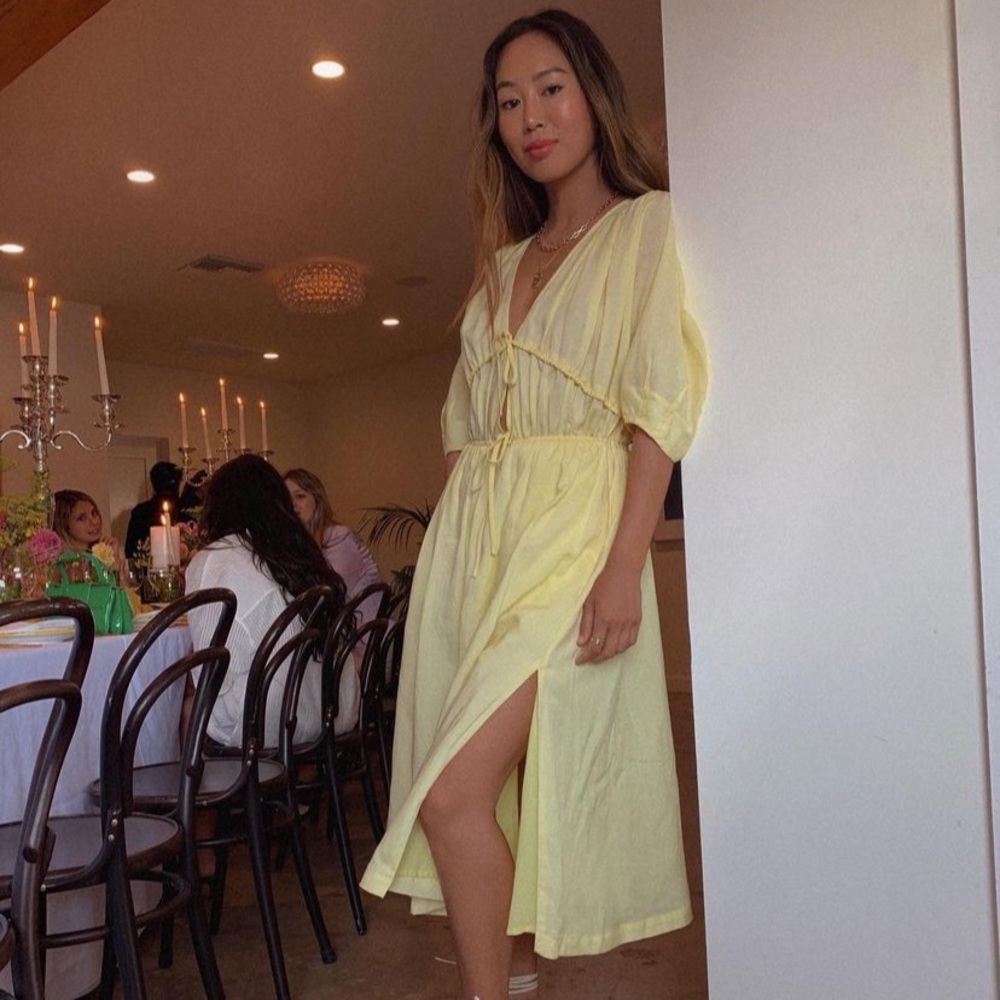 Song of Style Yellow Sonnet Midi Dress 💛